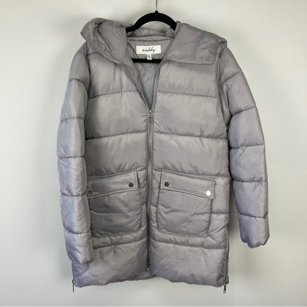NEW Sebby 3/4 Puffer Side Zip Jacket - Picture 2 of 7